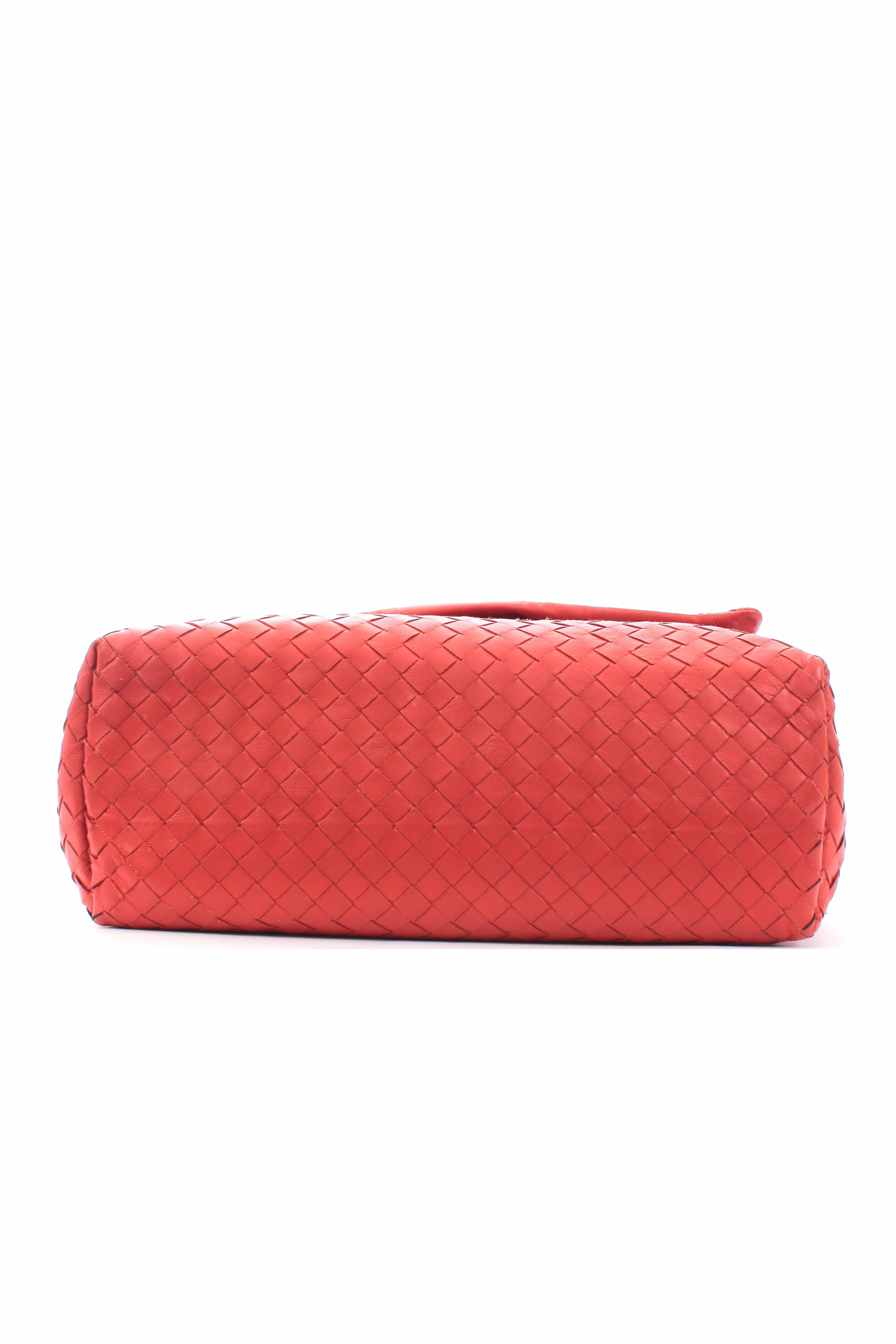 Bottega Veneta Intrecciato Leather Flap Shoulder Bag