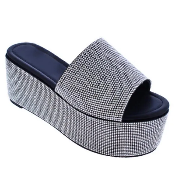Brooklyn Platform Rhinestone Sandals