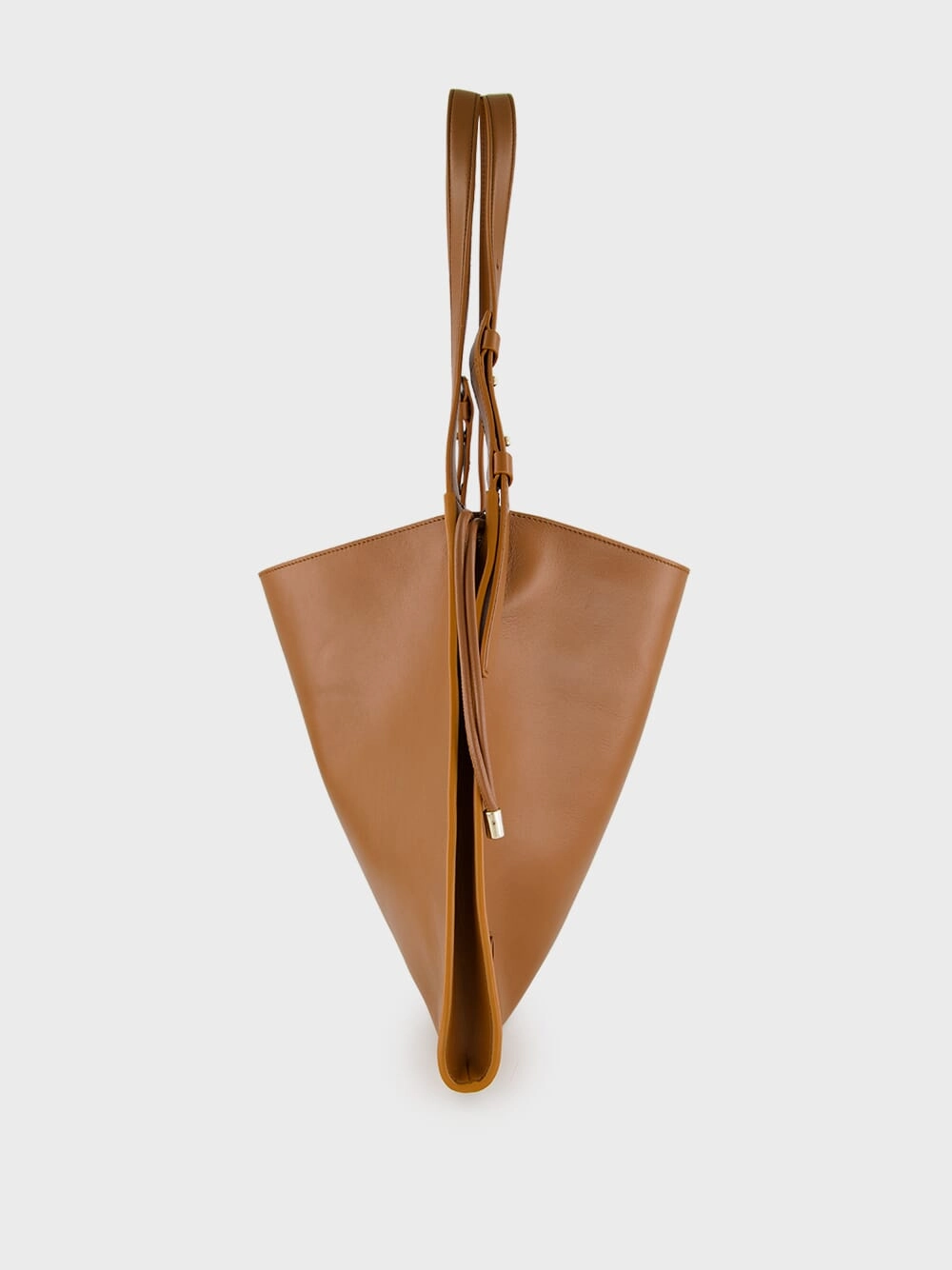 Brown Baggy Small Tote Bag in Nappa Leather