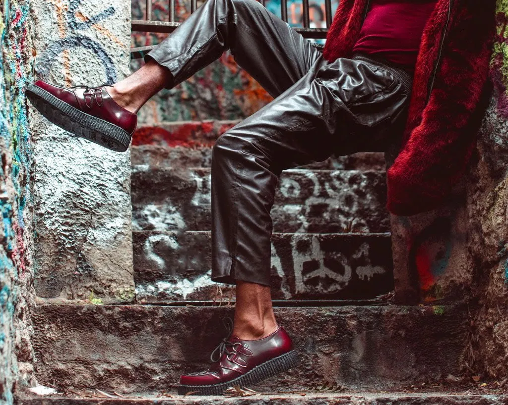 Burgundy Rub-Off TUKskin? Viva Low Creeper