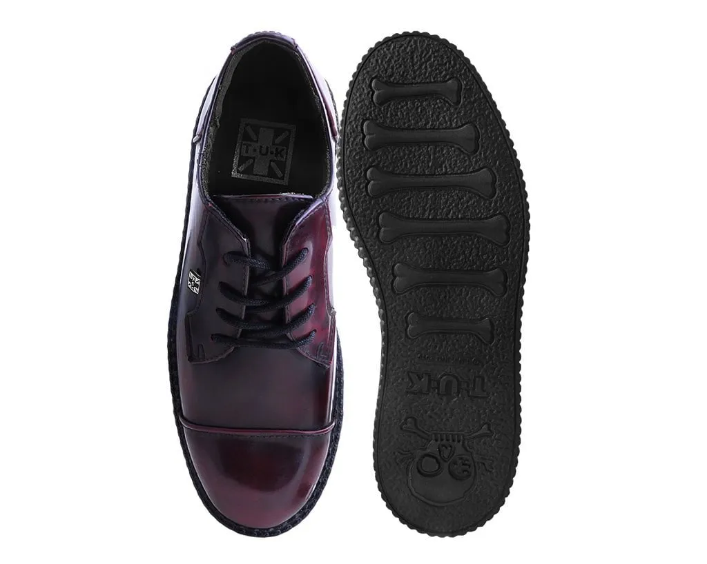 Burgundy TUKskin? Toe Cap Viva Low Creeper
