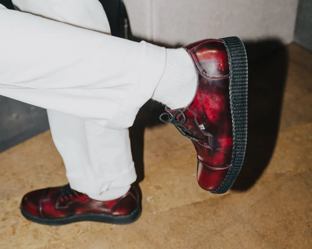 Burgundy TUKskin? Toe Cap Viva Low Creeper