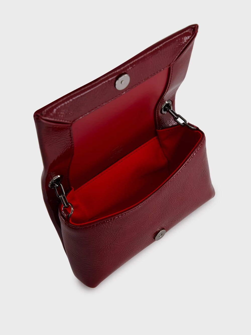 Burgundy Loubi 54 Patent Leather Crossbody Bag