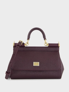 Burgundy Small Sicily Handbag
