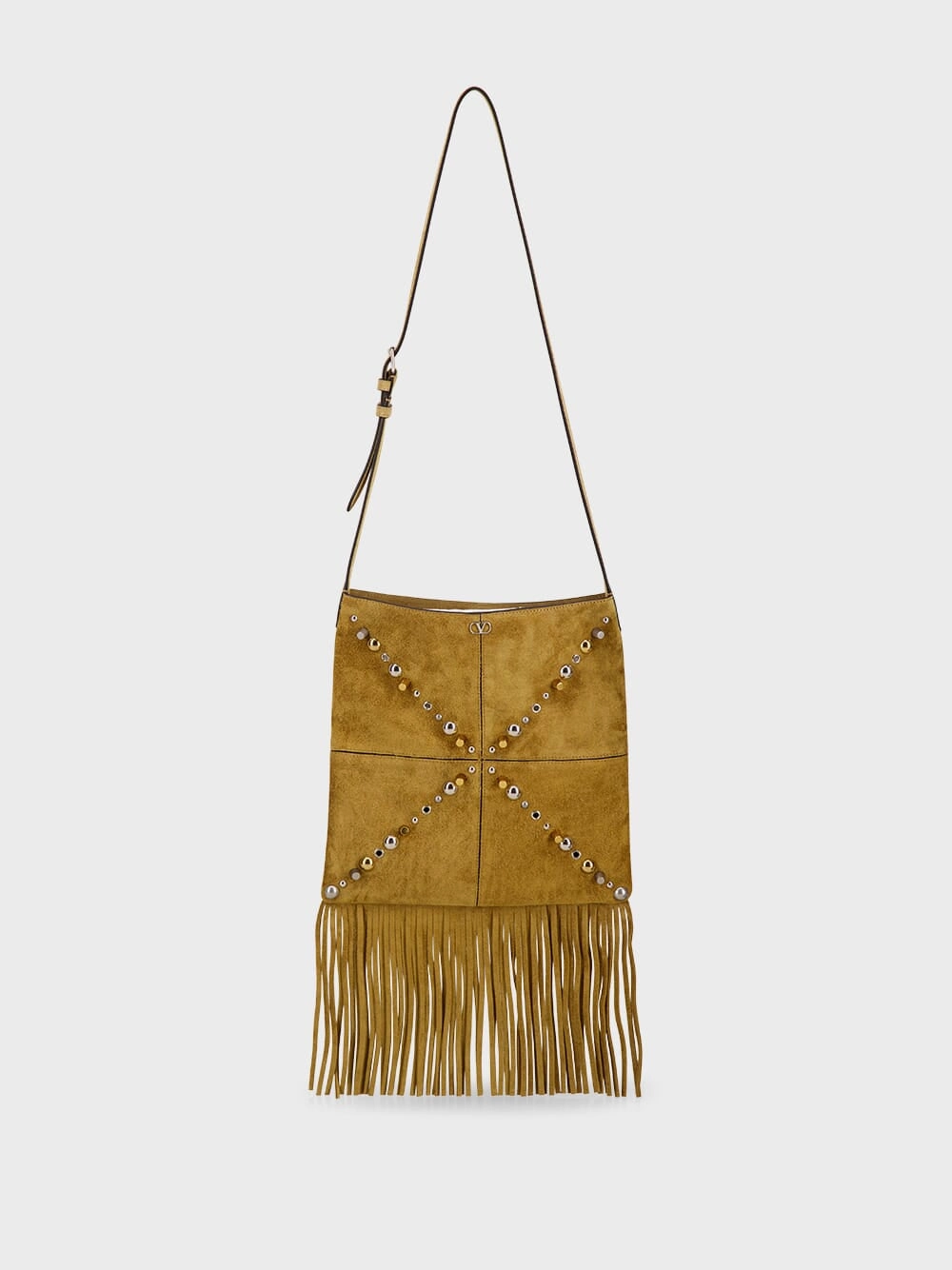 Camel Suede Nellc?te Fringe Shoulder Bag