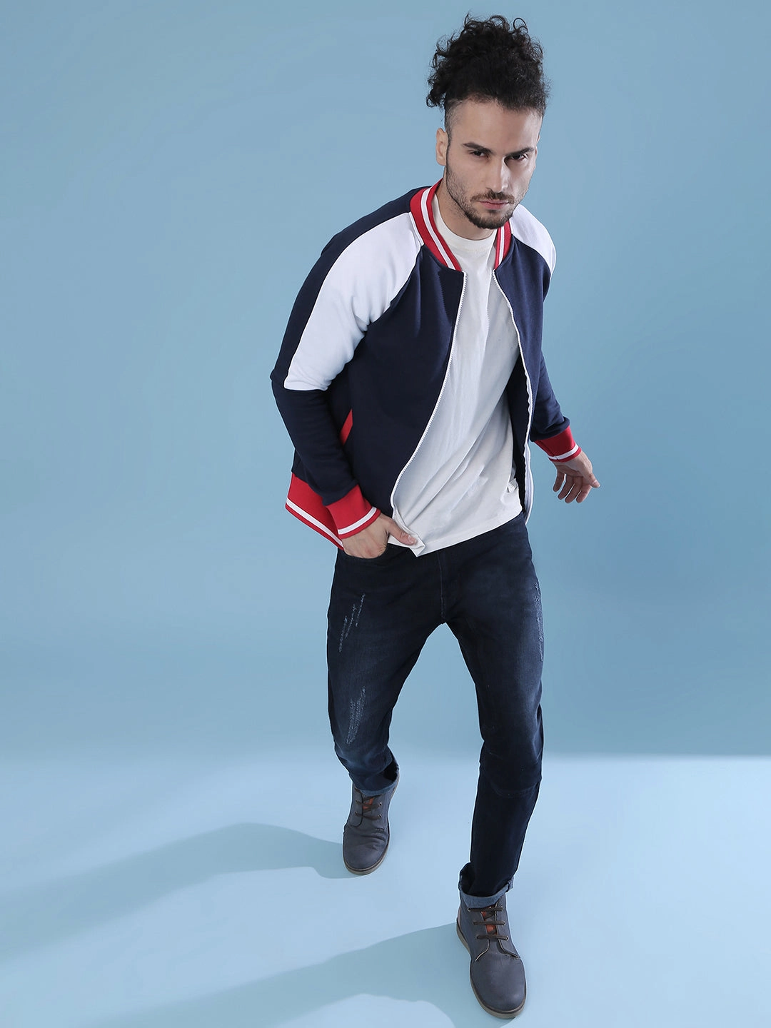 Campus Sutra Men Full Sleeve Stylish Casual Windcheater Varsity Jacket