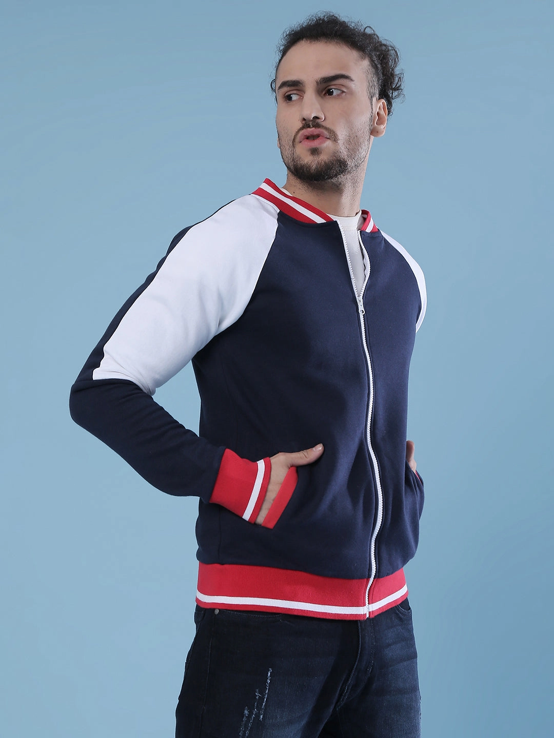 Campus Sutra Men Full Sleeve Stylish Casual Windcheater Varsity Jacket