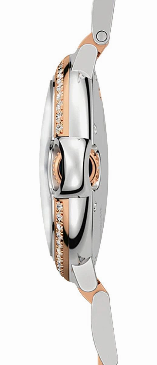 Cartier Ballon Bleu Automatic Stainless Steel & Rose Gold Silver-Tone Dial Diamonds Womens Watch WE902077