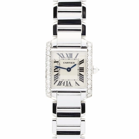 Cartier Tank Francaise Steel Ladies Watch Diamond Set Pre Owned W51008Q3 RW0634