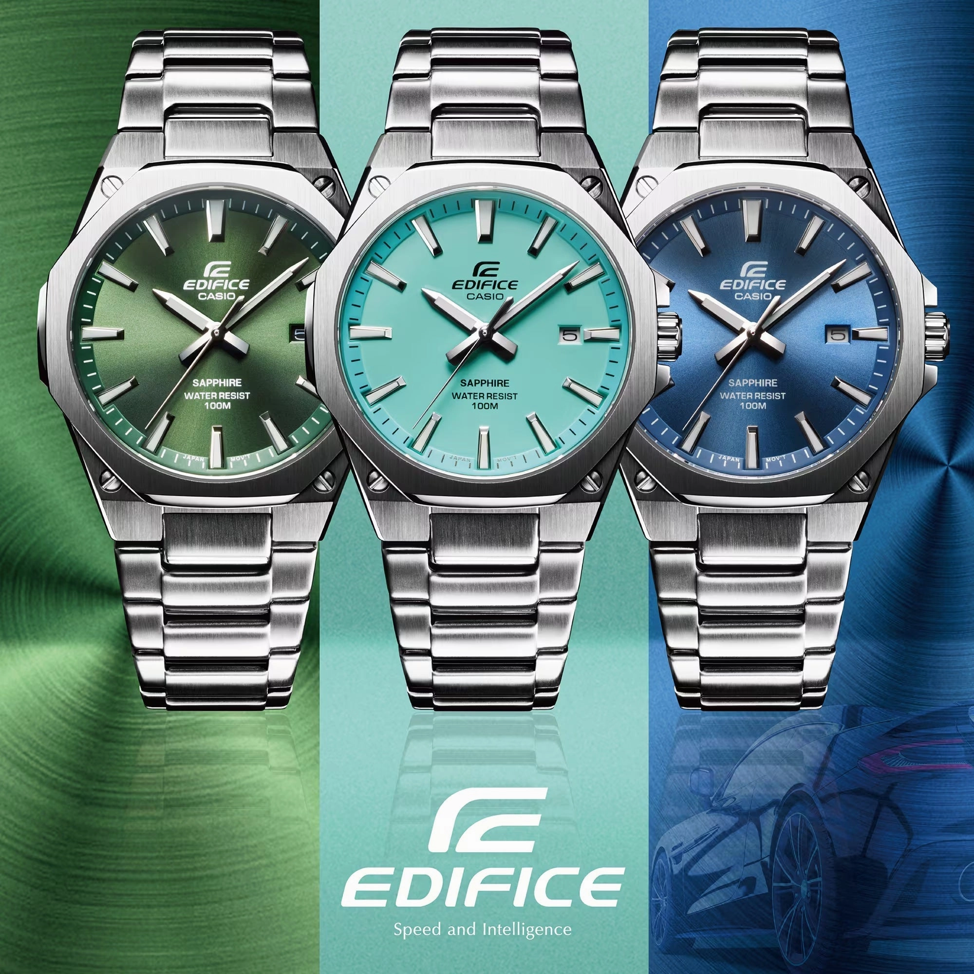 Casio EDIFICE SLIM series with Sapphire Crystal Men's Watch EFRS108D-2BV