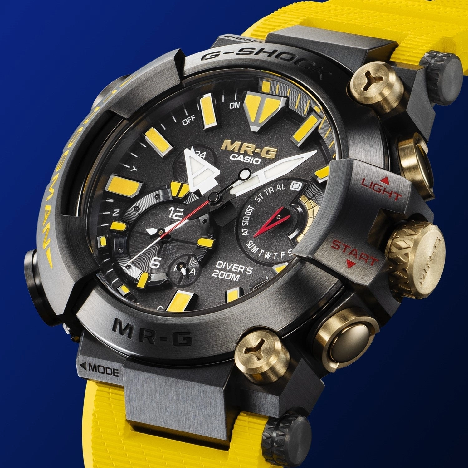 Casio G-SHOCK 40th anniversary remake of the FROGMAN 30th. The MR-G diver??s watch MRGBF1000E-1A9