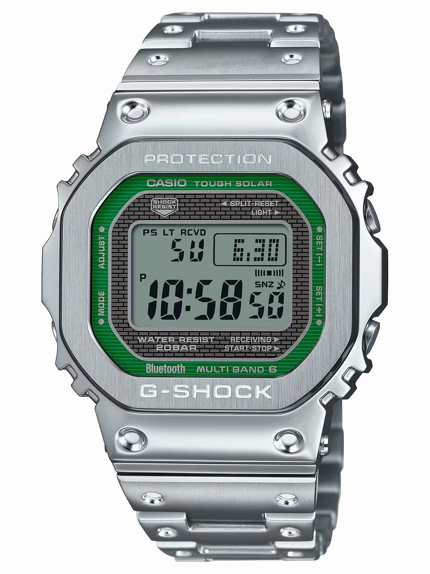 Casio G-Shock Full Metal Series Bluetooth/Solar Green Digital Mens Watch GMWB5000D-3