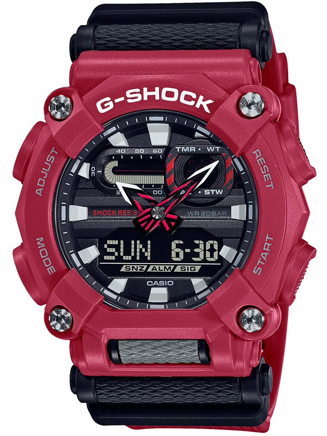 Casio G-Shock HEAVY DUTY Analog-Digital Red Mens Watch GA900-4A