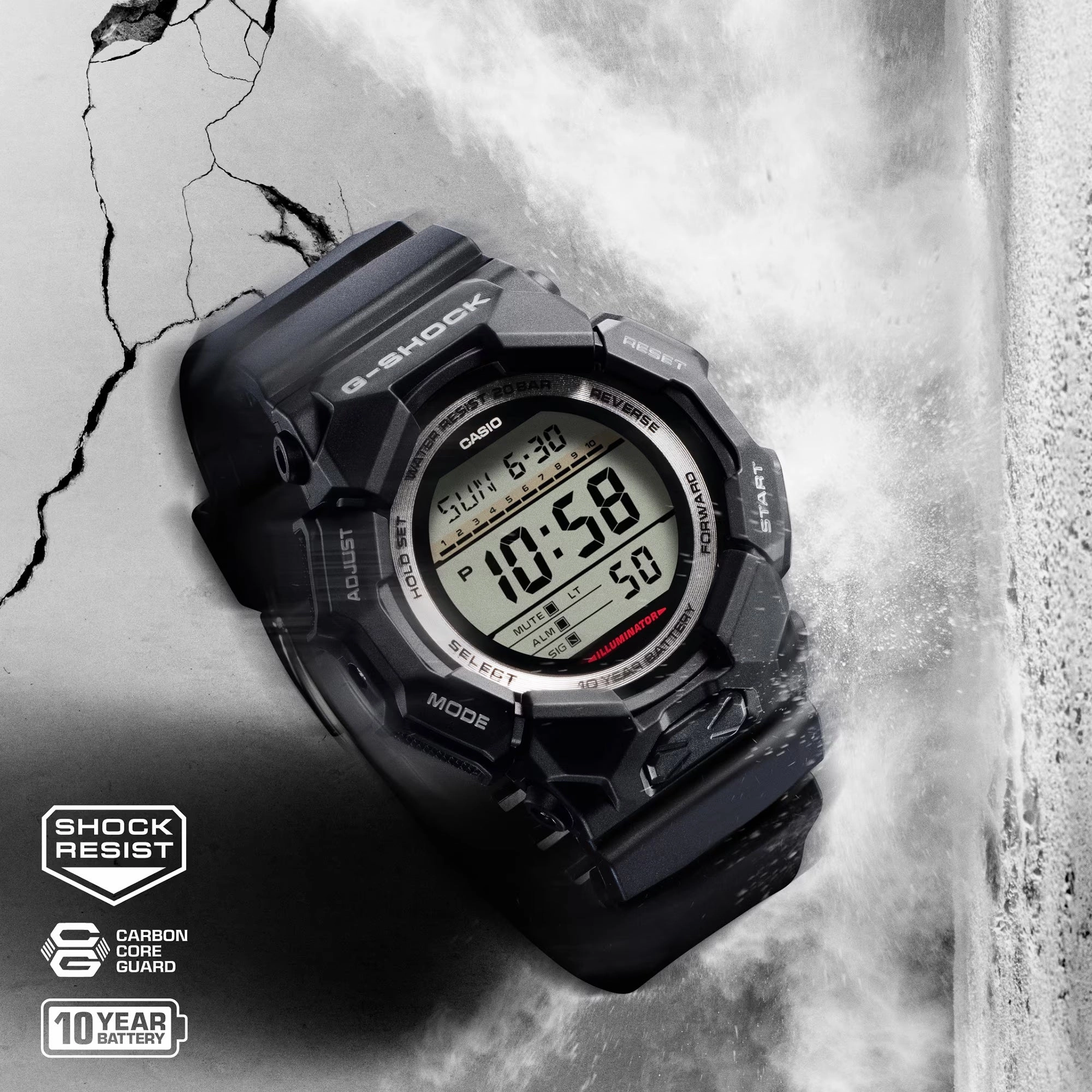 Casio G-SHOCK High-Brightness LED Large Digital Green Watch GD010-3