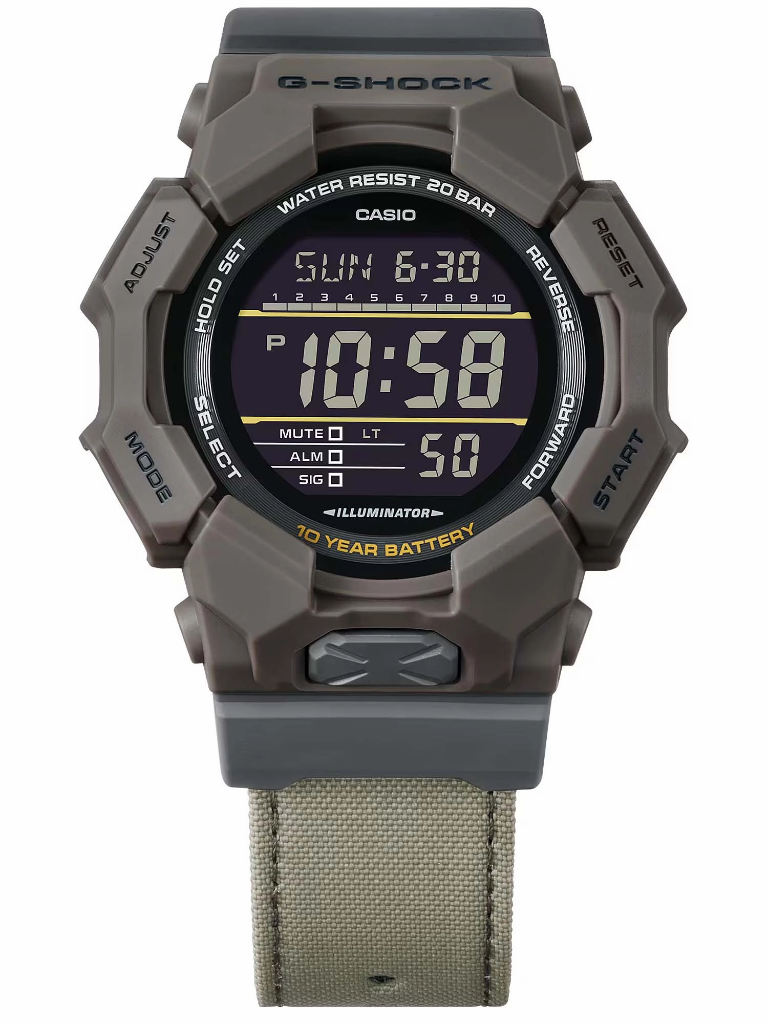 Casio G-SHOCK High-Brightness LED Large Digital Green Watch GD010CE-5