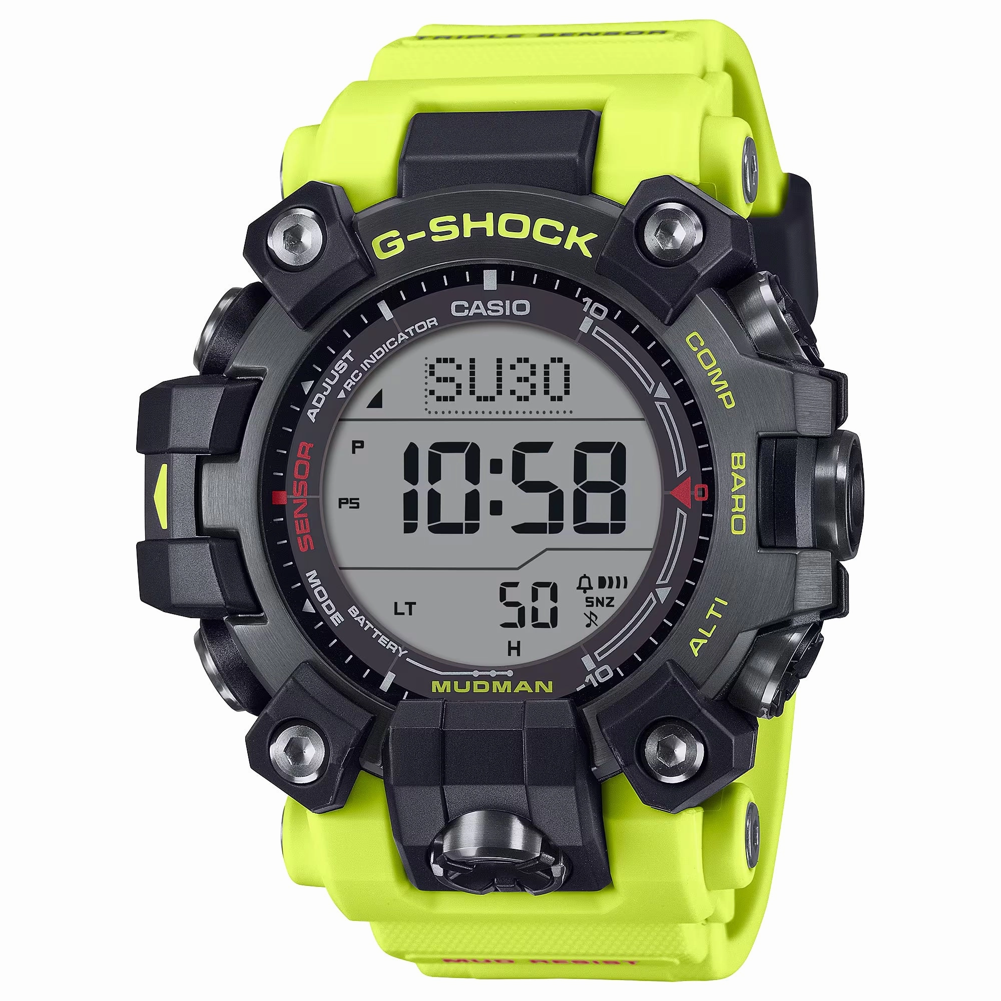 Casio G-Shock MUDMAN RESCUE YELLOW Triple Sensor Mens Watch GW9500MRY1A9