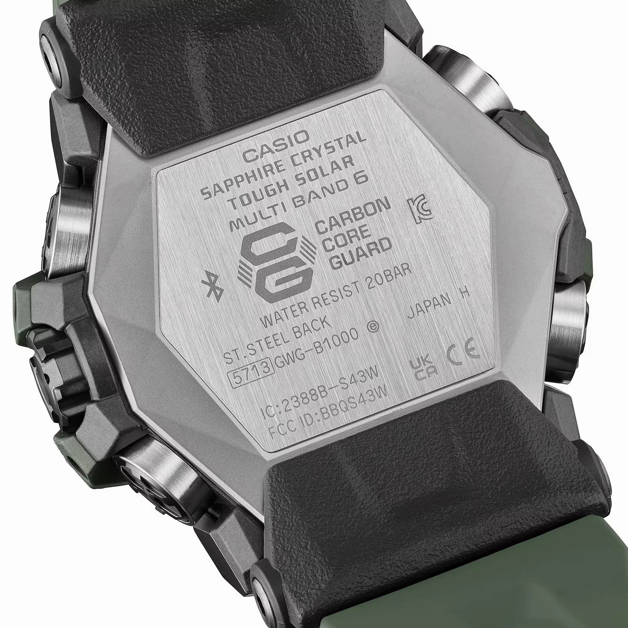 Casio G-Shock MUDMASTER Bluetooth Solar Gray Ion-Plated Mens Watch GWGB1000-3A