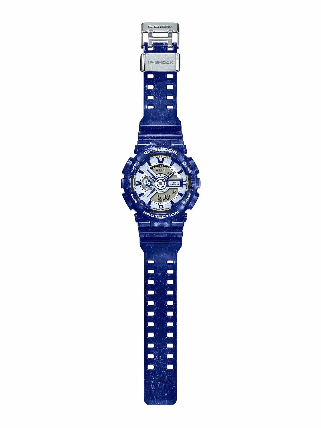 Casio G-Shock "Blue and White Pottery" Series Mens Watch GA110BWP-2A