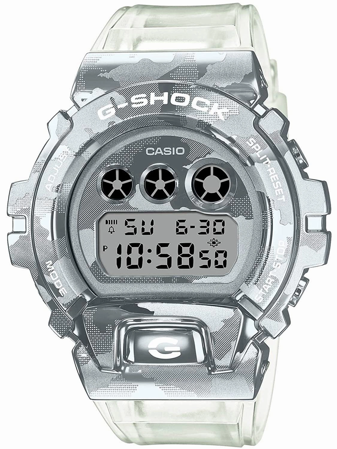 Casio G-Shock SKELETON CAMO Silver Digital Mens Watch GM6900SCM-1