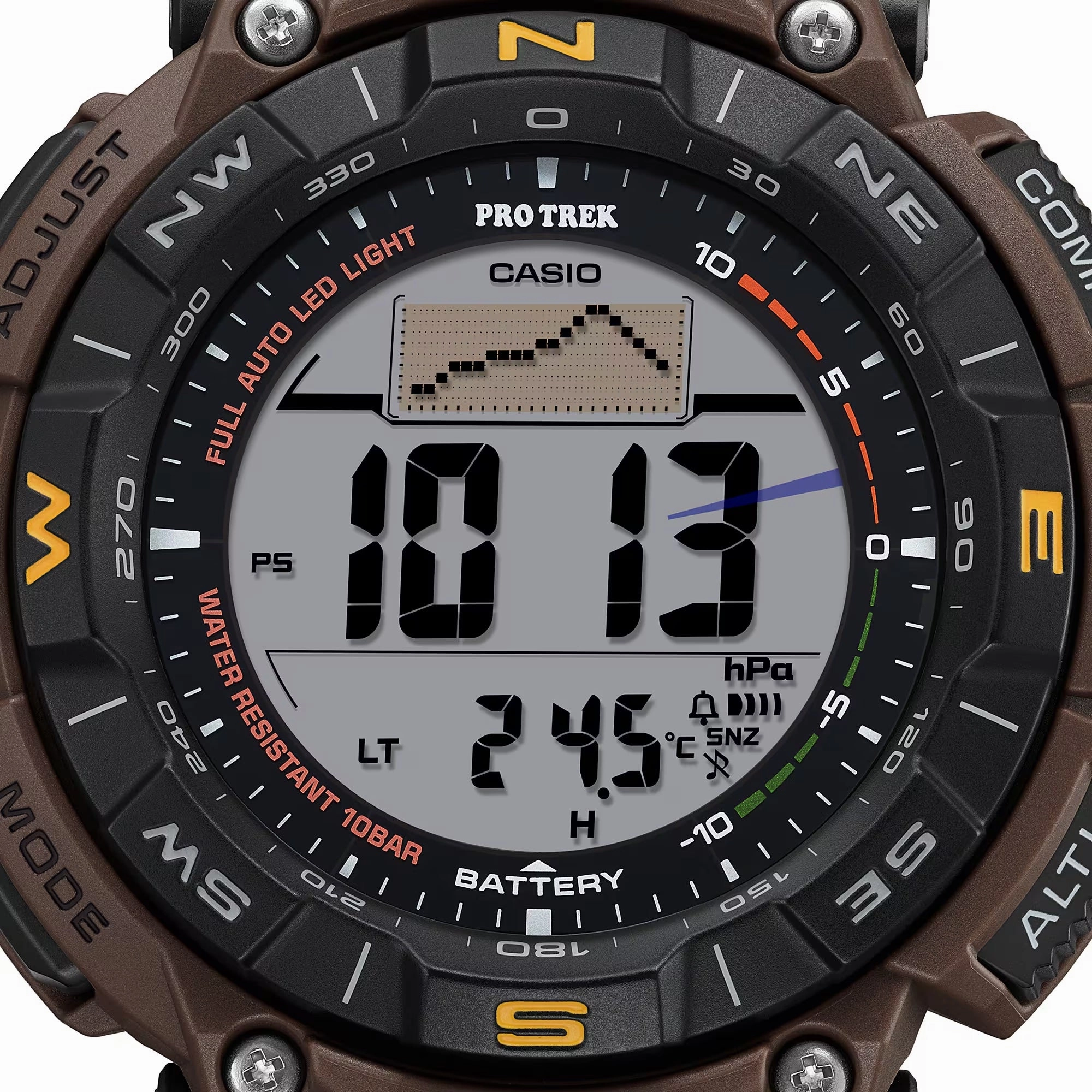 Casio Protrek CLIMBING COYOTE BROWN Triple Sensor Solar Mens Watch PRG340L-5