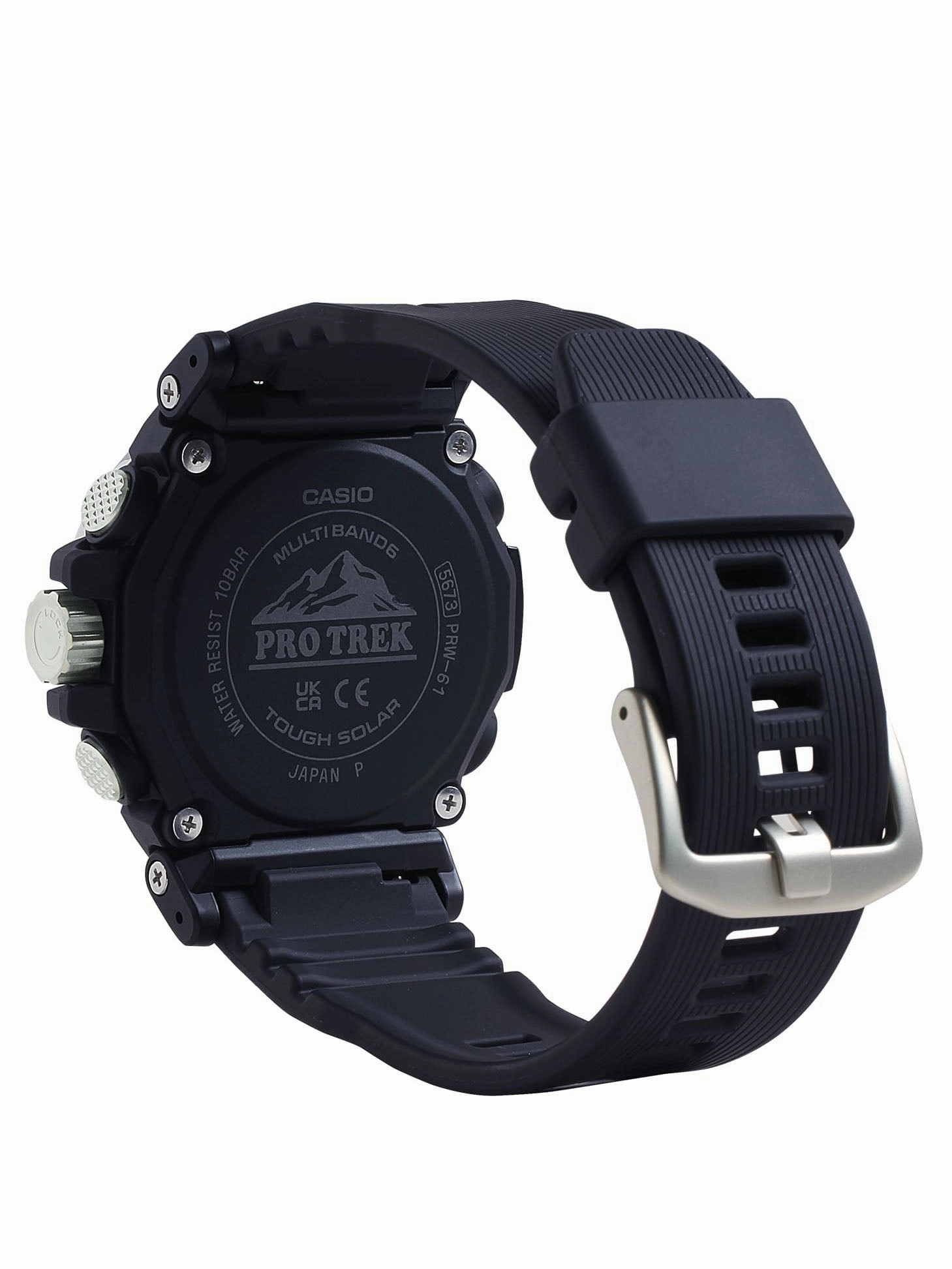 Casio PROTREK Eco-Friendly Triple Sensor Black Mens Watch PRW61-1A