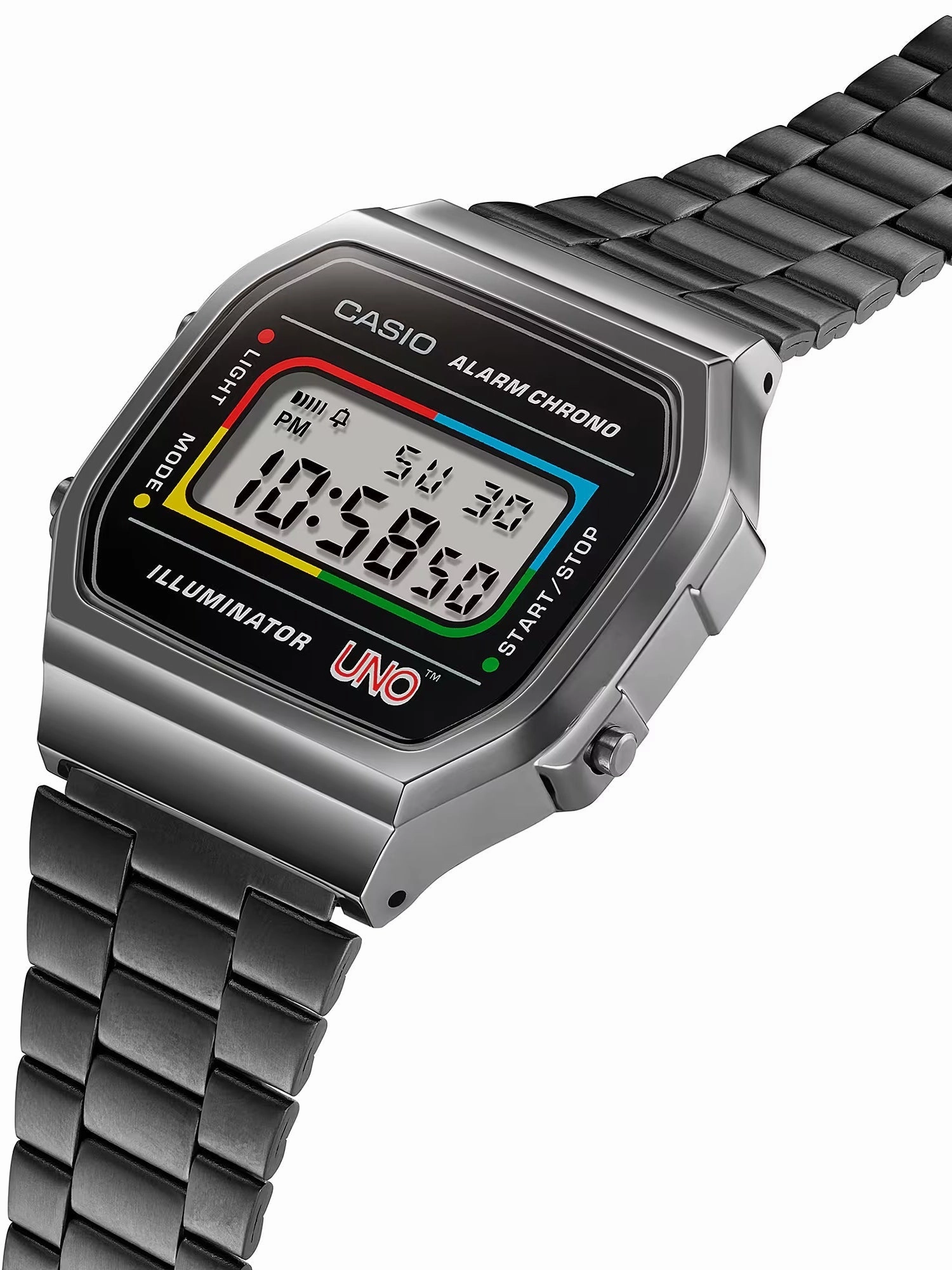 CASIO x UNO? Collaboration Vintage Series Black Digital Watch A168WEUC-1A