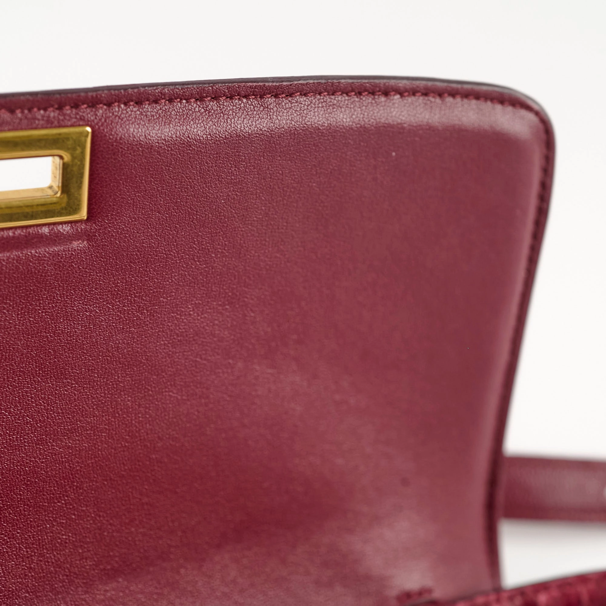 Celine Python Medium Classic Box Burgundy