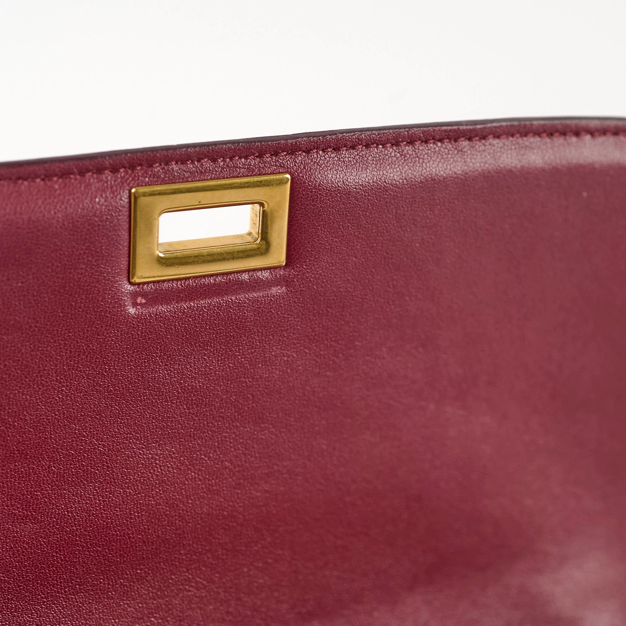 Celine Python Medium Classic Box Burgundy