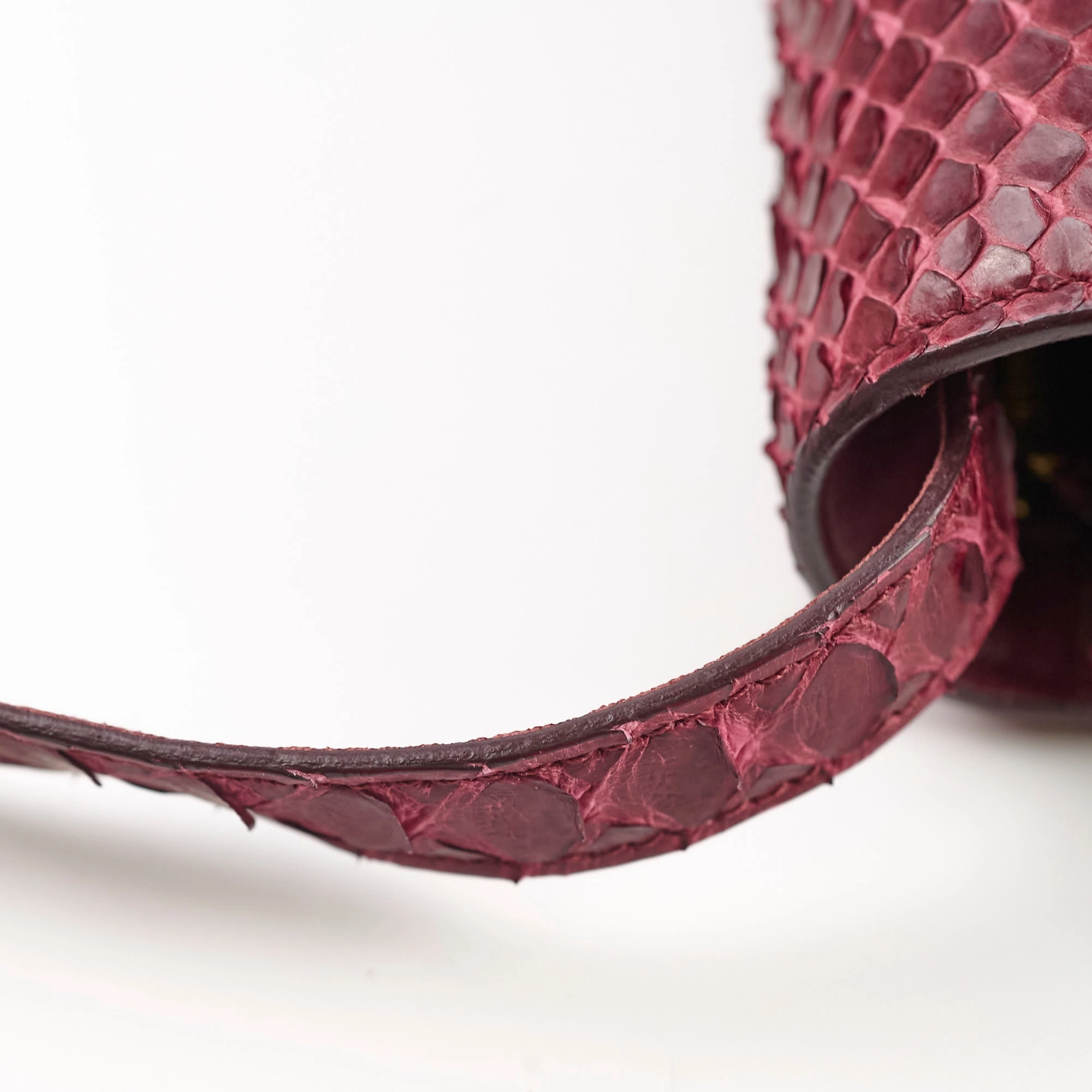 Celine Python Medium Classic Box Burgundy