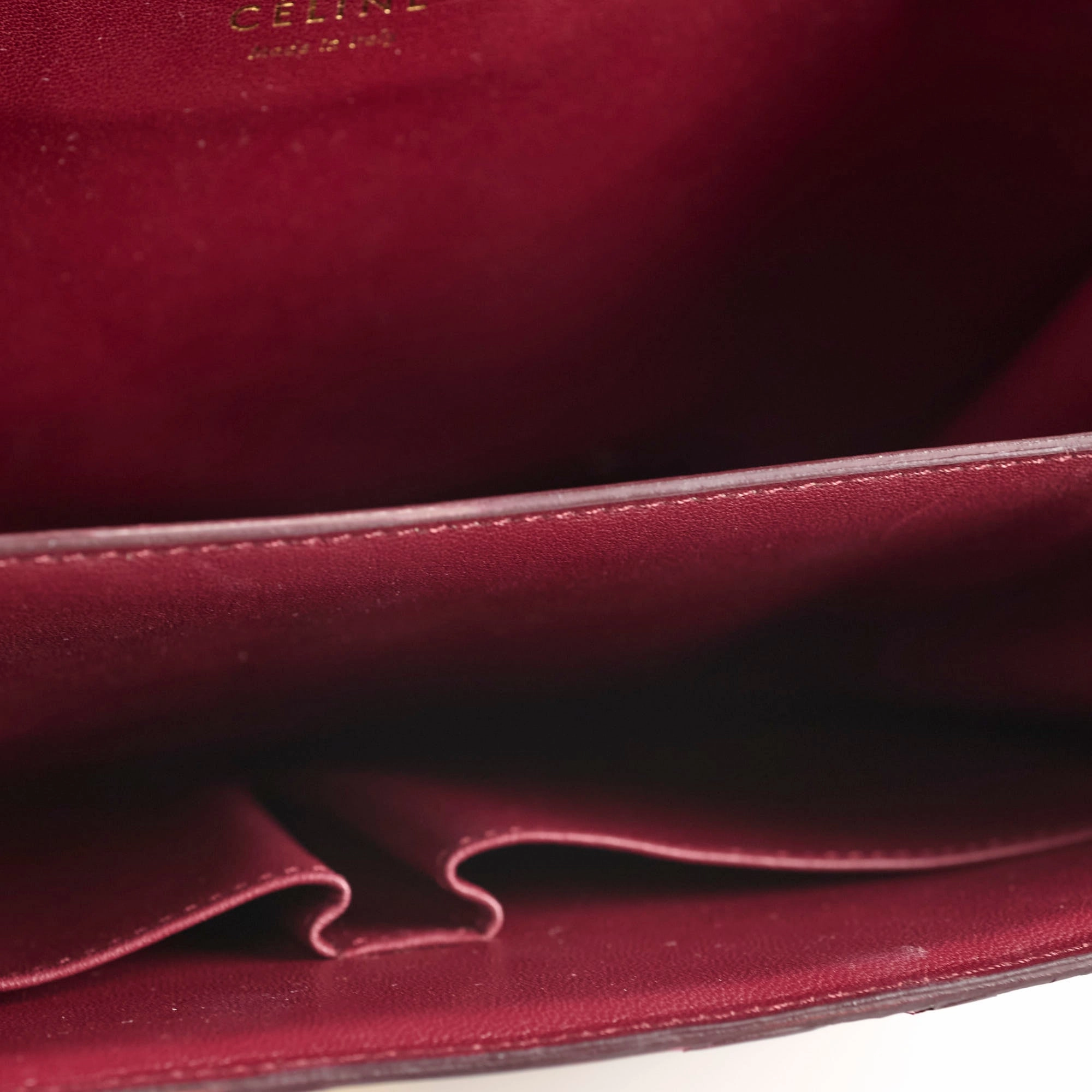 Celine Python Medium Classic Box Burgundy