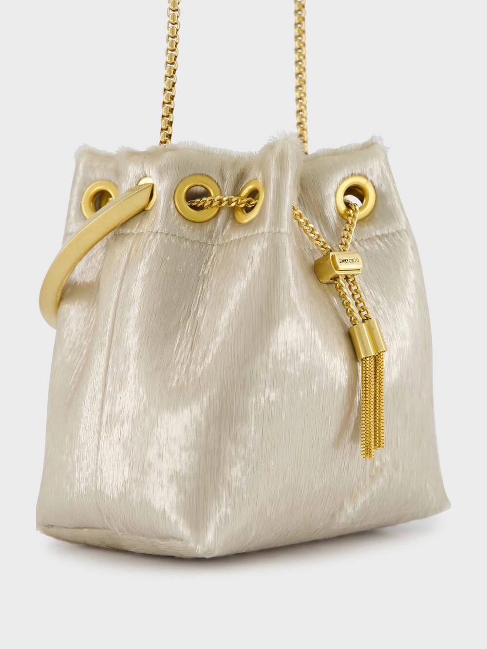 Champagne Bon Bon Gold Bucket Bag