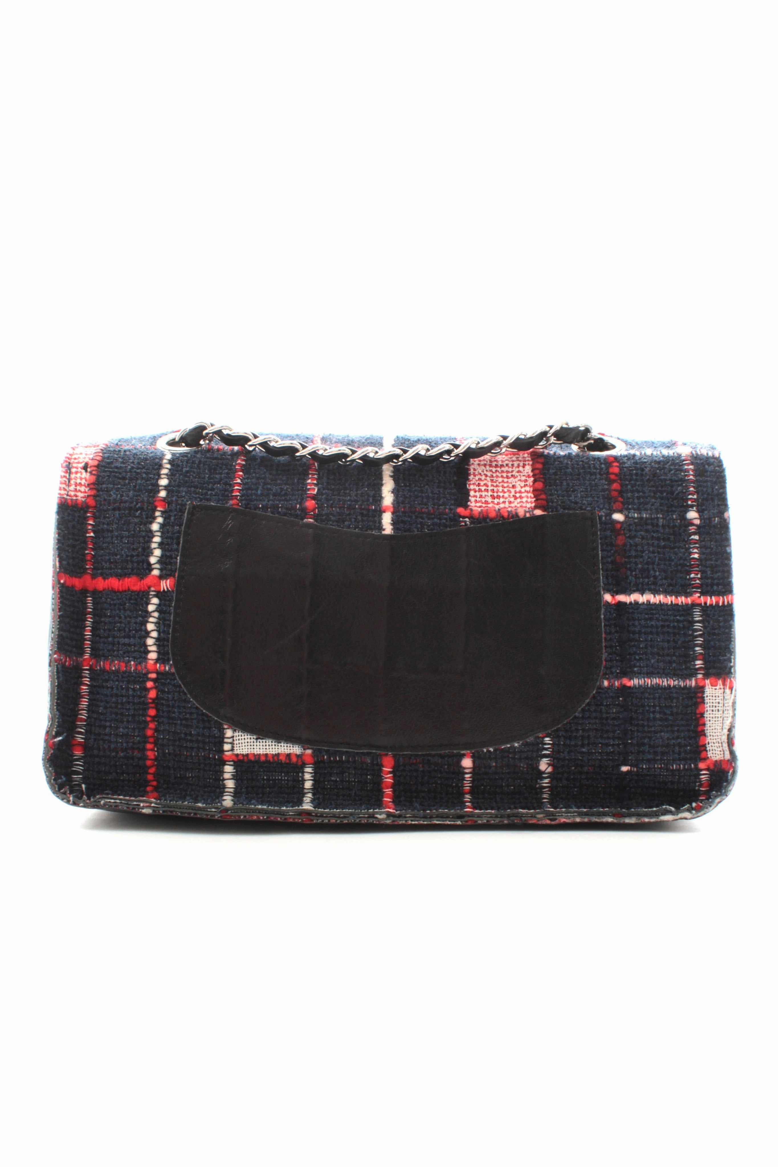 Chanel Limited Edition Woven Check and Leather Flap Bag (A66257)
