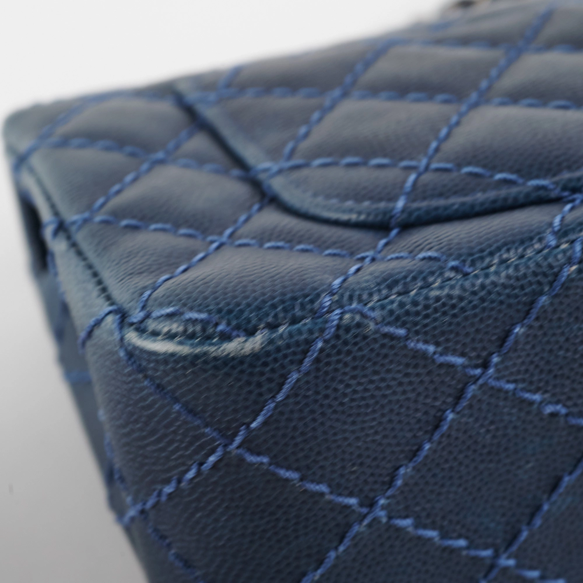 Chanel Mini Rectangular Blue Caviar
