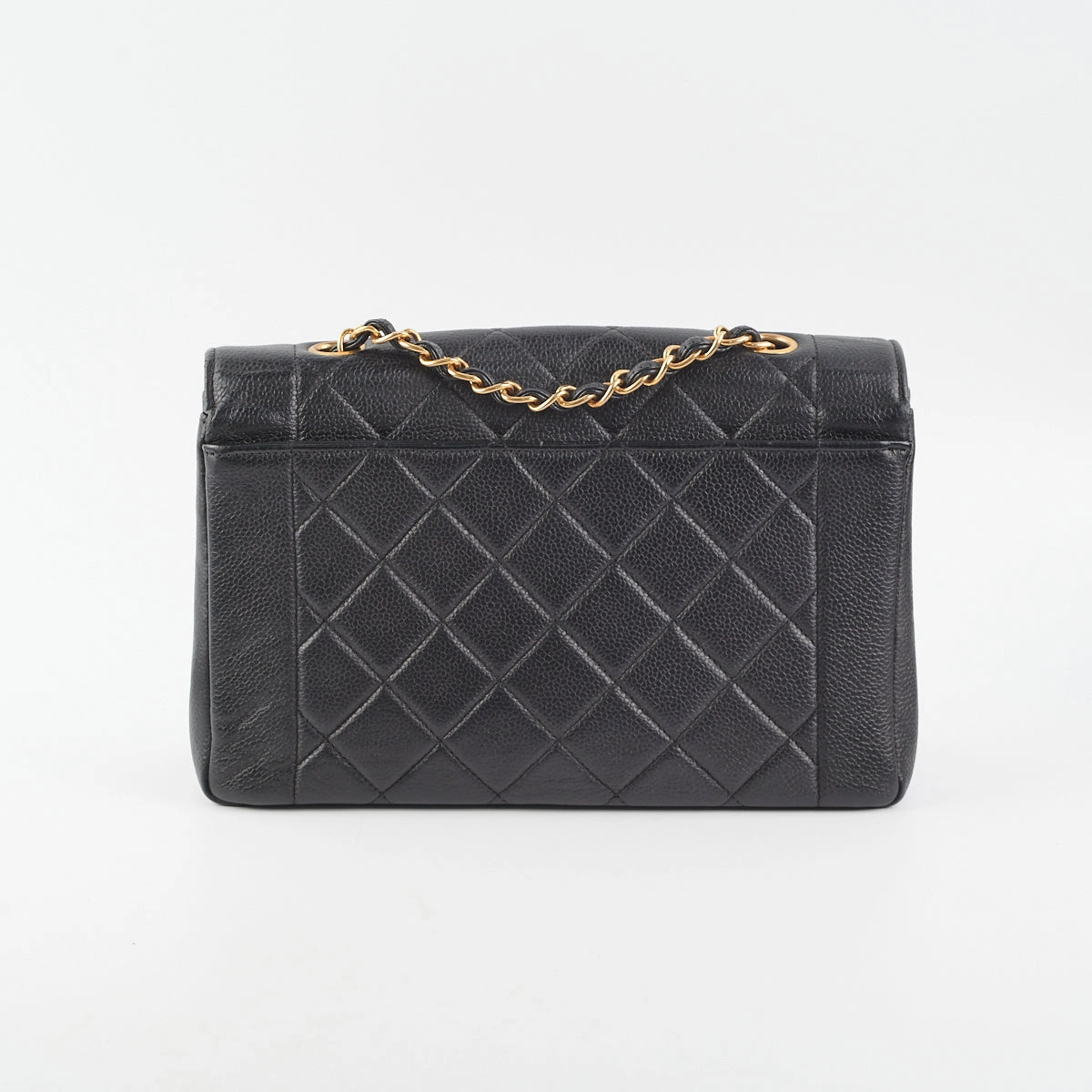 Chanel Vintage Caviar Medium Diana Flap Bag Black