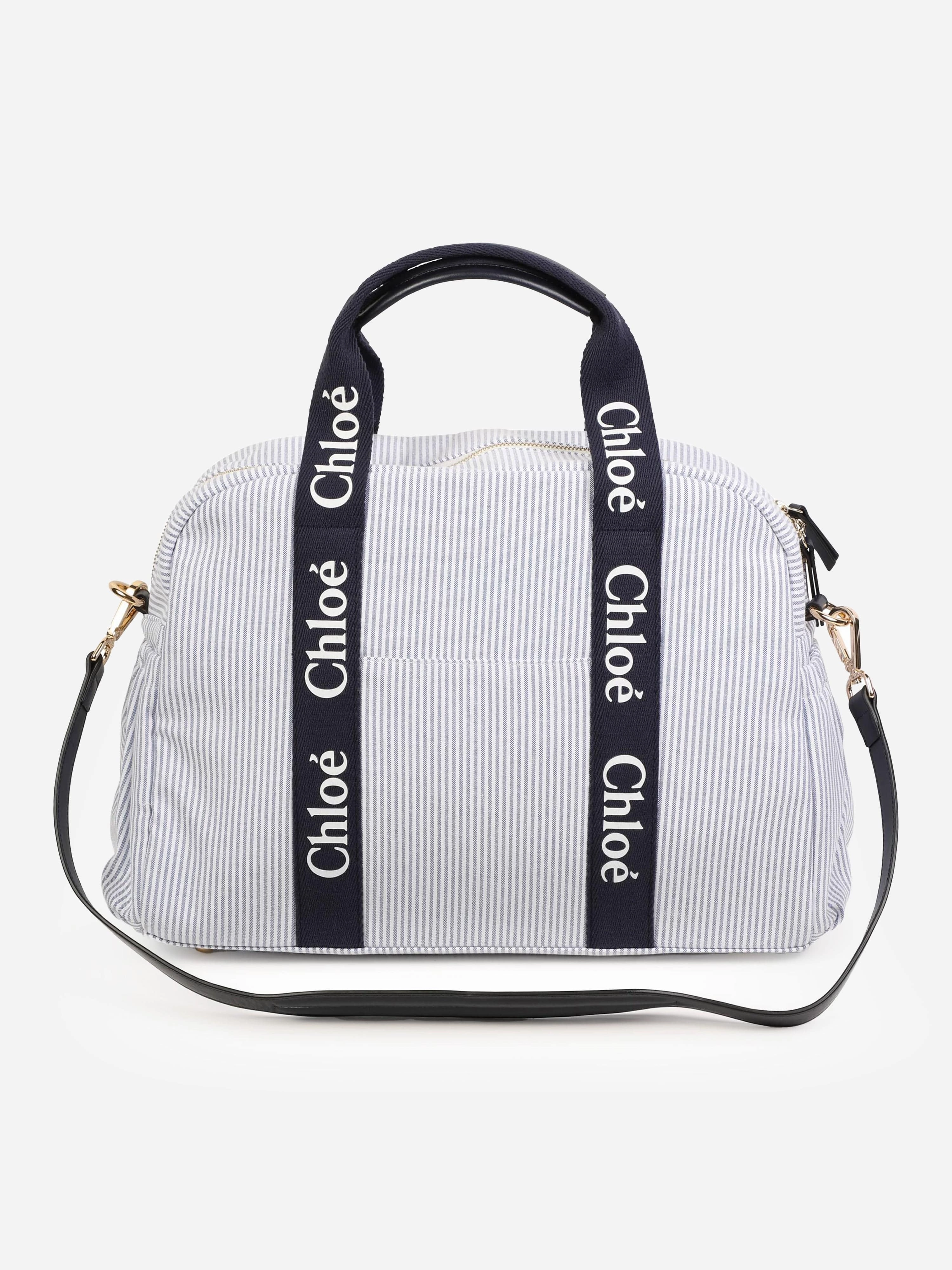 Chlo?? Baby Striped Changing Bag in Navy (41cm)