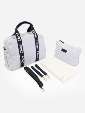 Chlo?? Baby Striped Changing Bag in Navy (41cm)