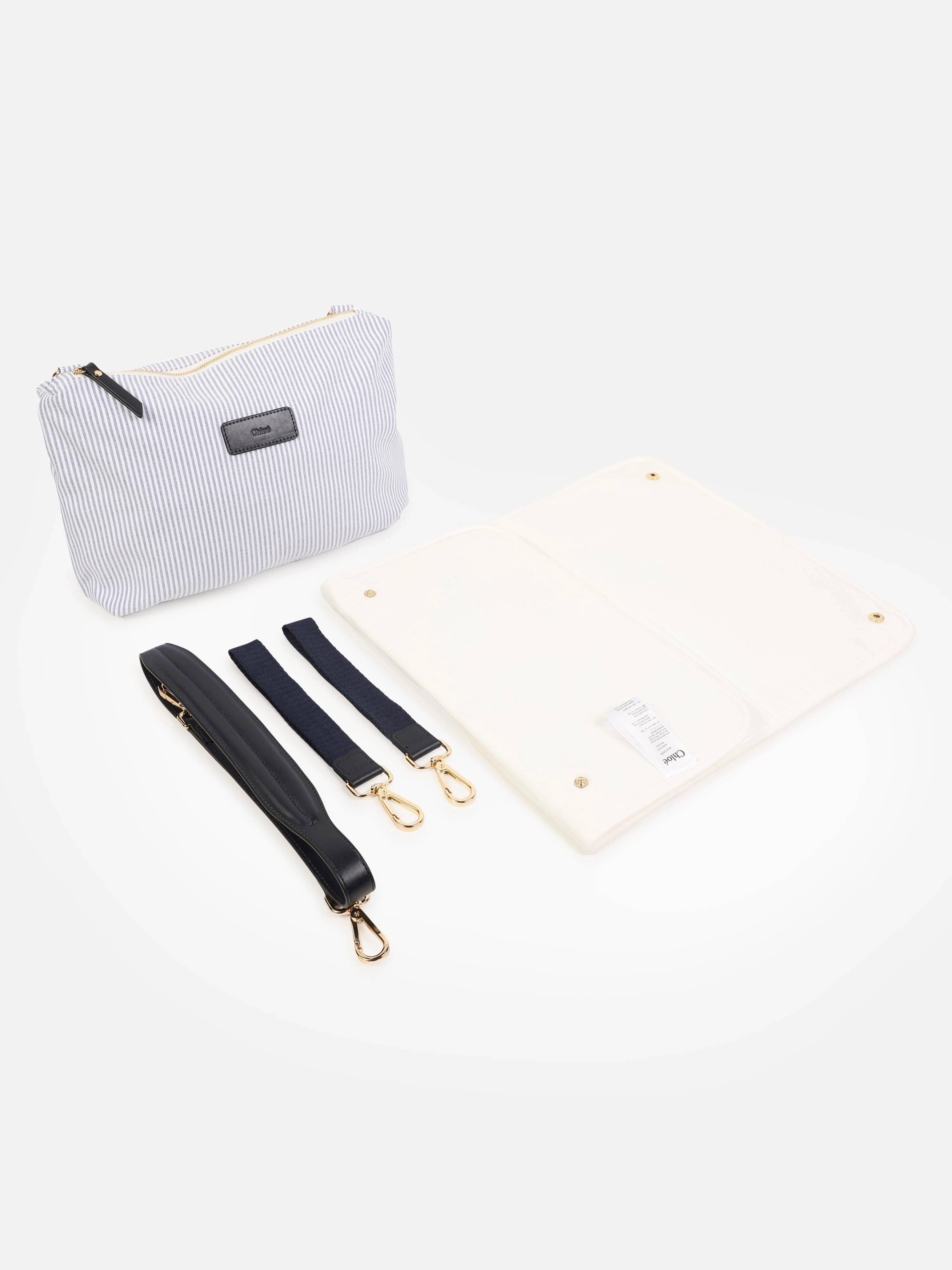 Chlo?? Baby Striped Changing Bag in Navy (41cm)