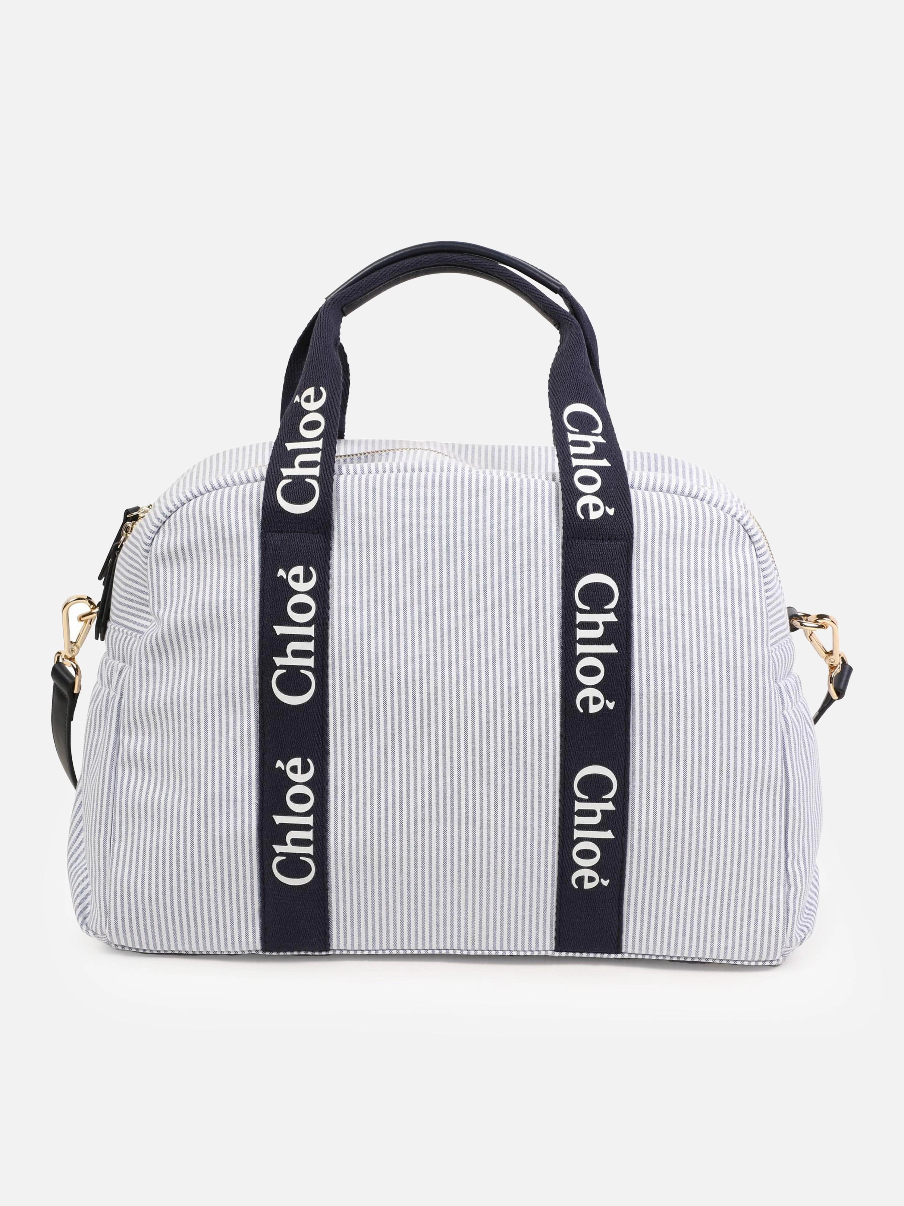 Chlo?? Baby Striped Changing Bag in Navy (41cm)