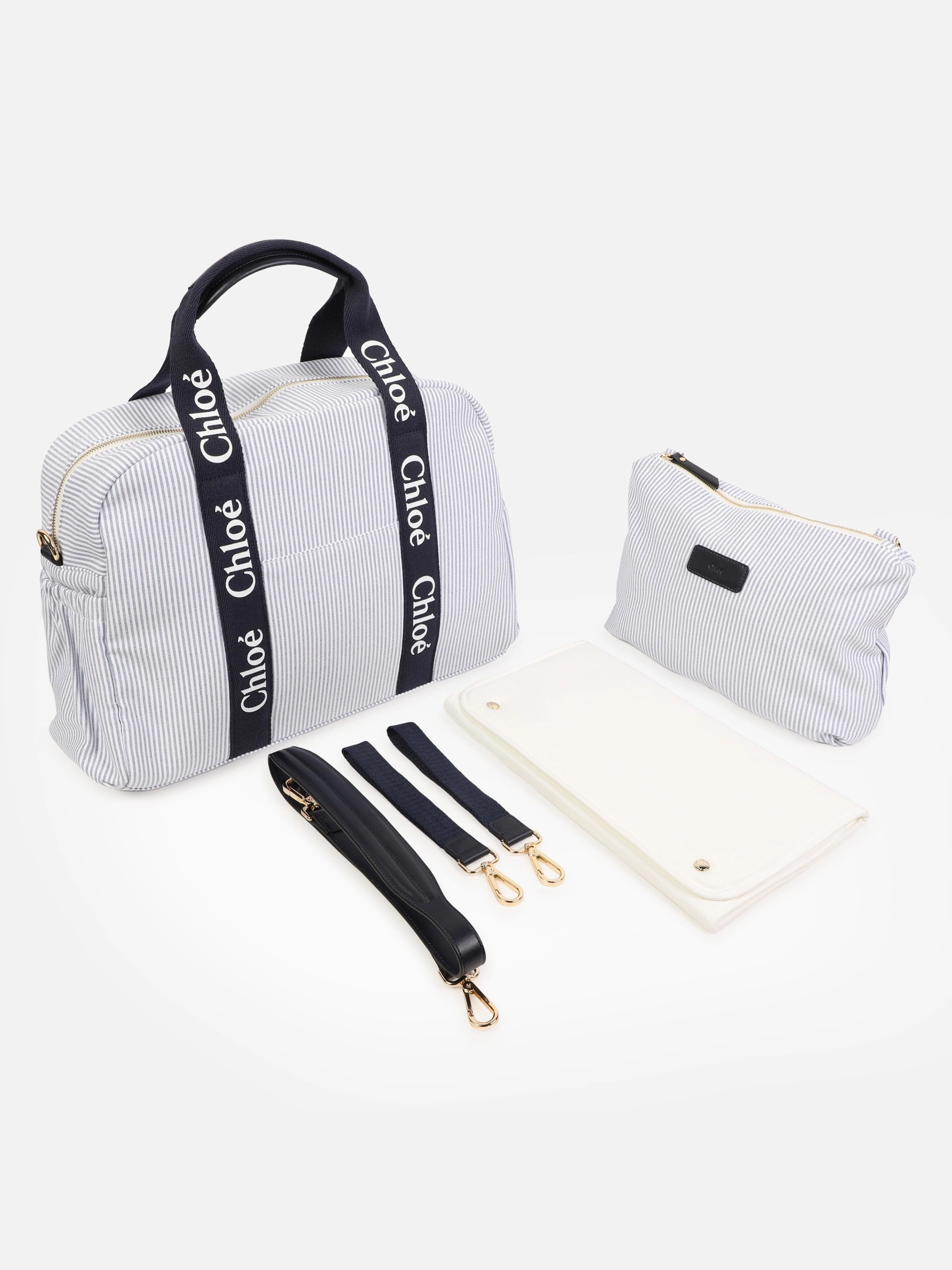 Chlo?? Baby Striped Changing Bag in Navy (41cm)
