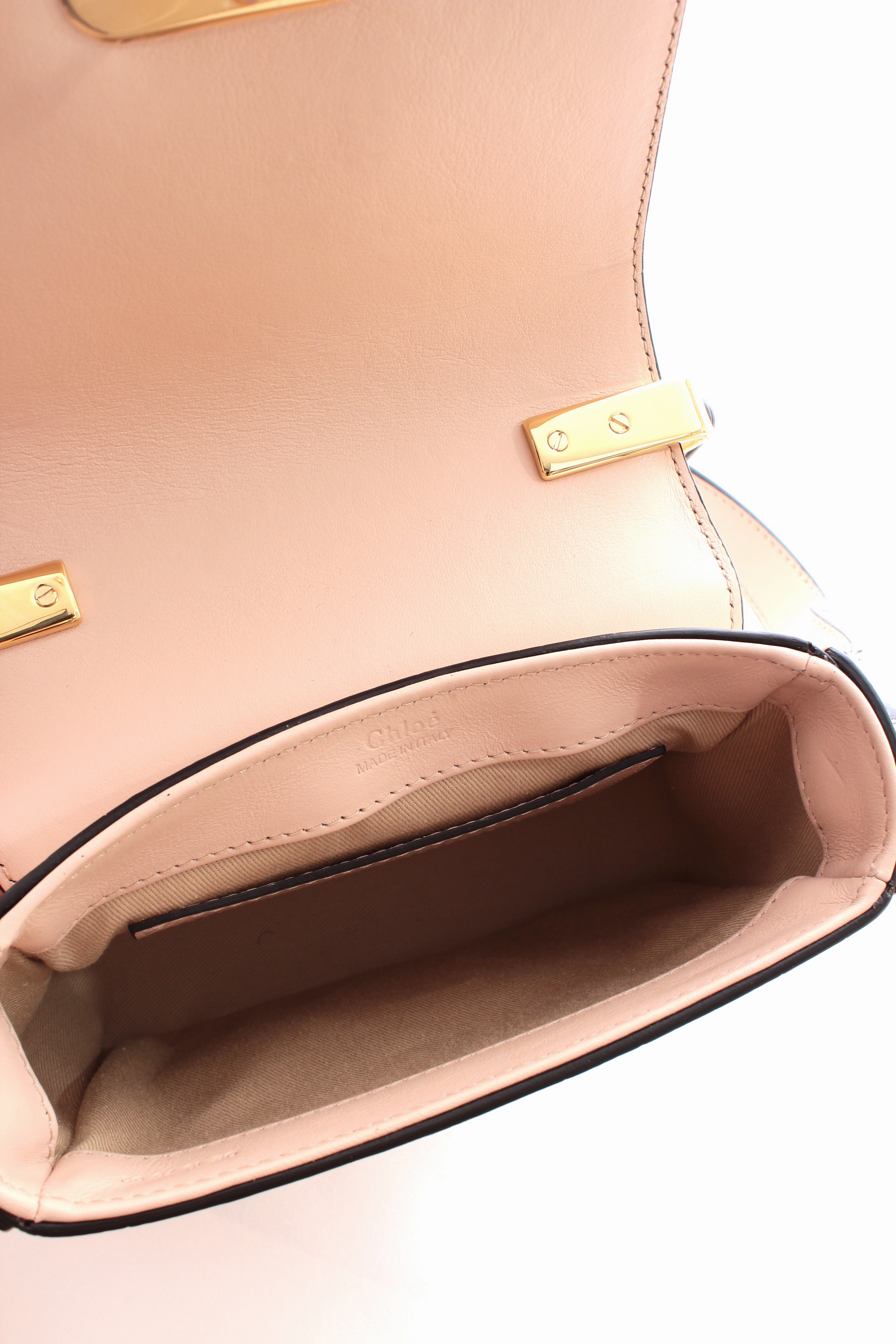 Chlo?? C Mini Smooth and Croc-Effect Leather Bag
