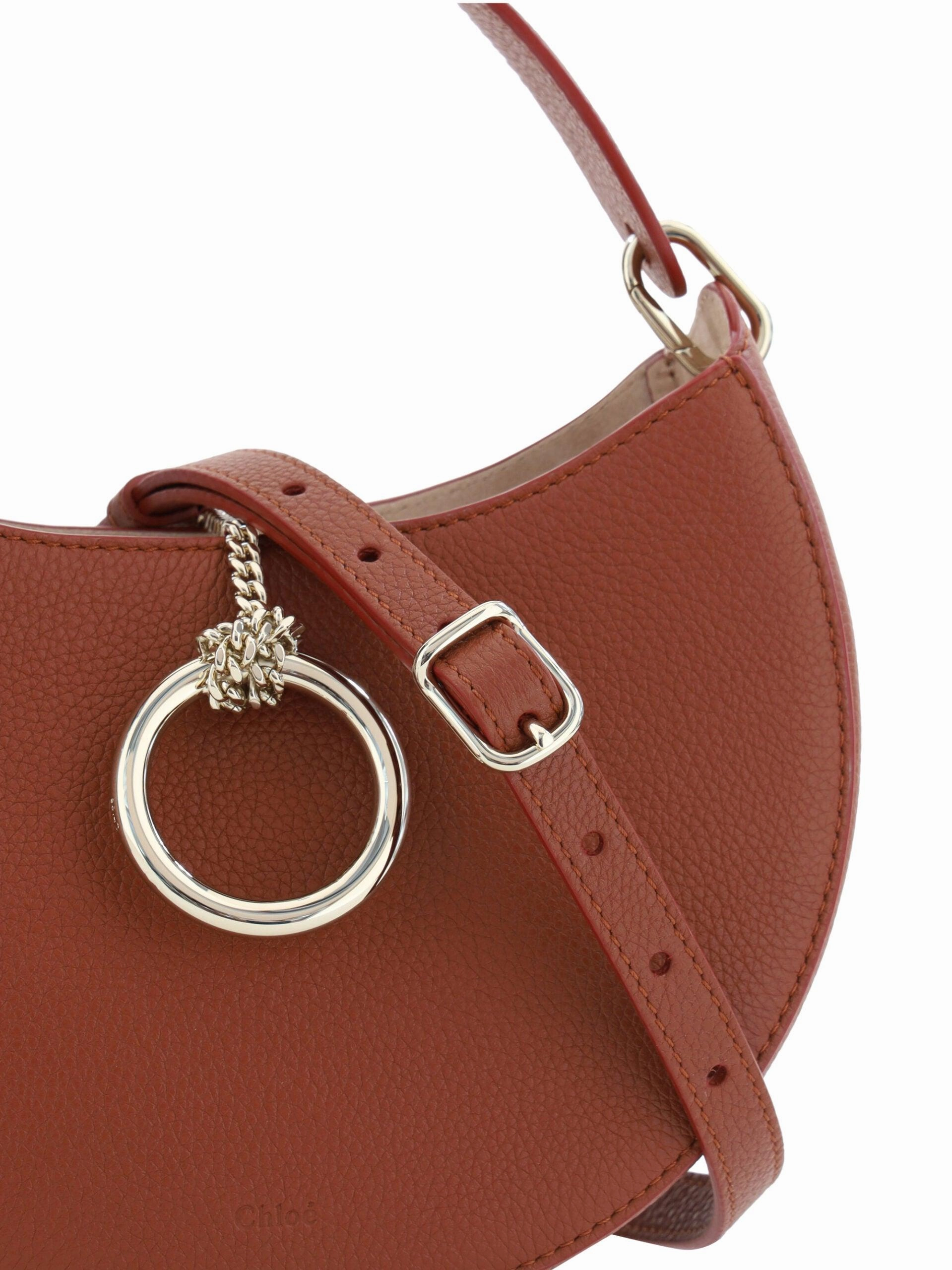 Chlo?? Sepia Brown Small Arl??ne Leather Shoulder Bag