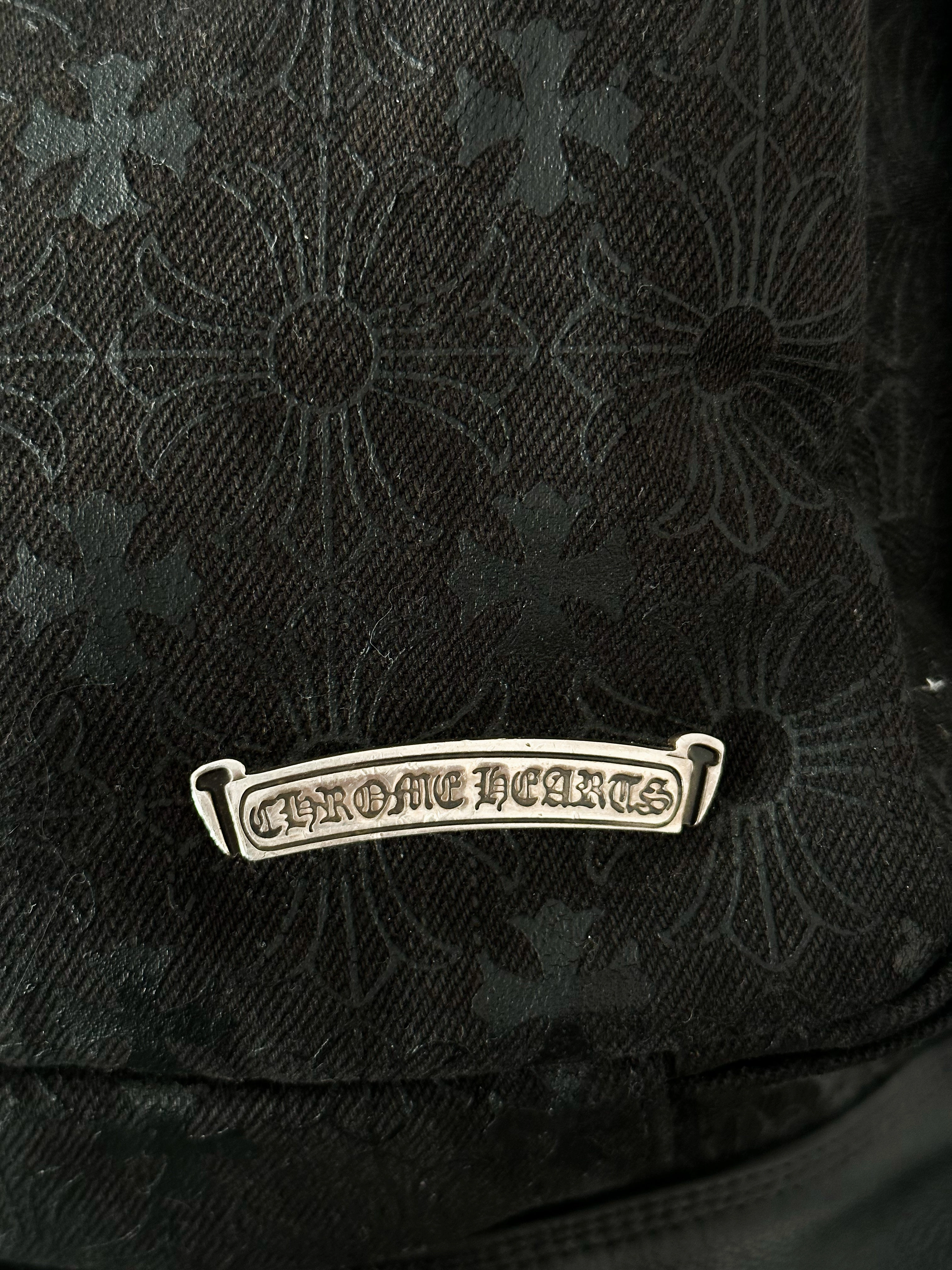 Chrome Hearts Black Cross Jacquard Backpack