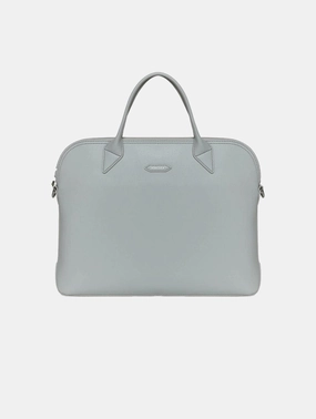 City Vegan Apple Skin Leather Briefcase | Pearl Grey
