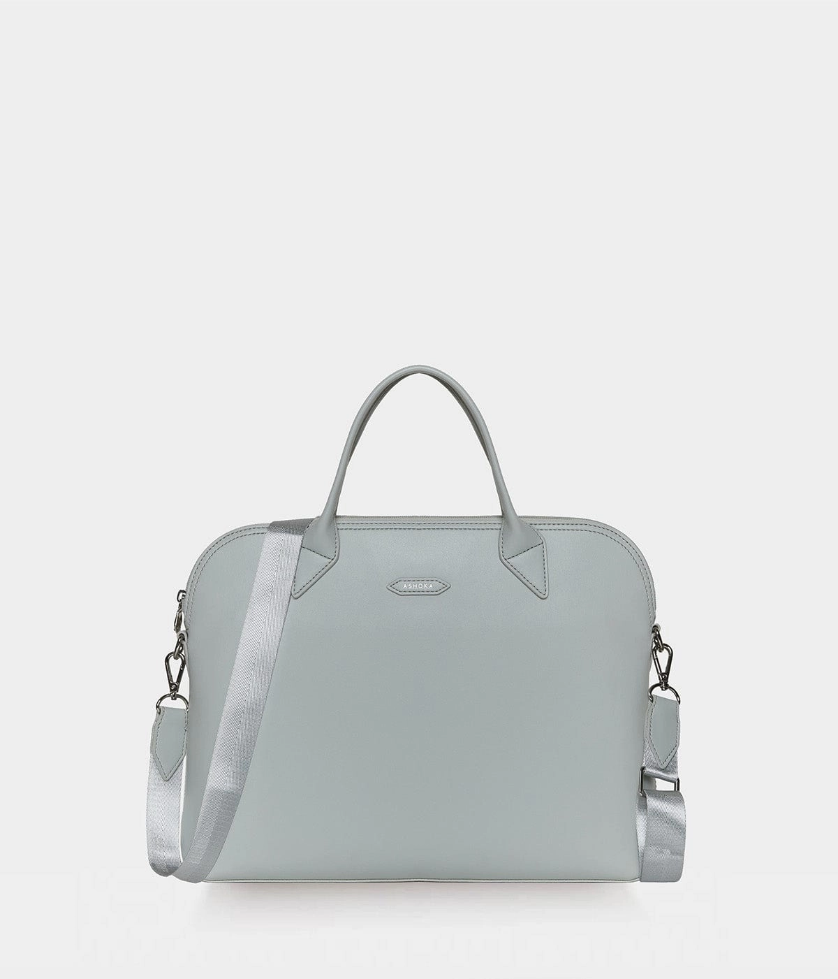 City Vegan Apple Skin Leather Briefcase | Pearl Grey