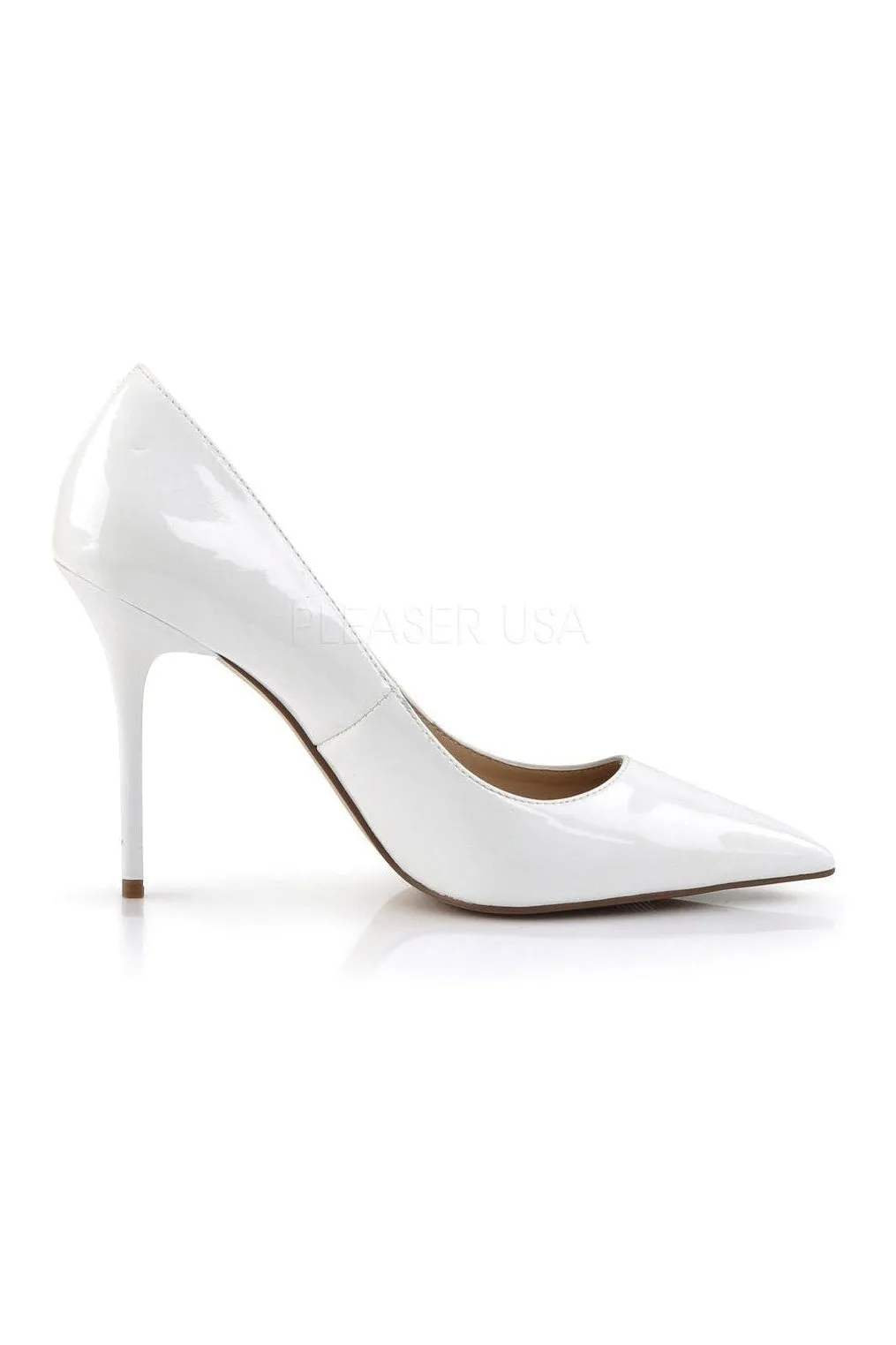 CLASSIQUE-20 Pump  | White Patent