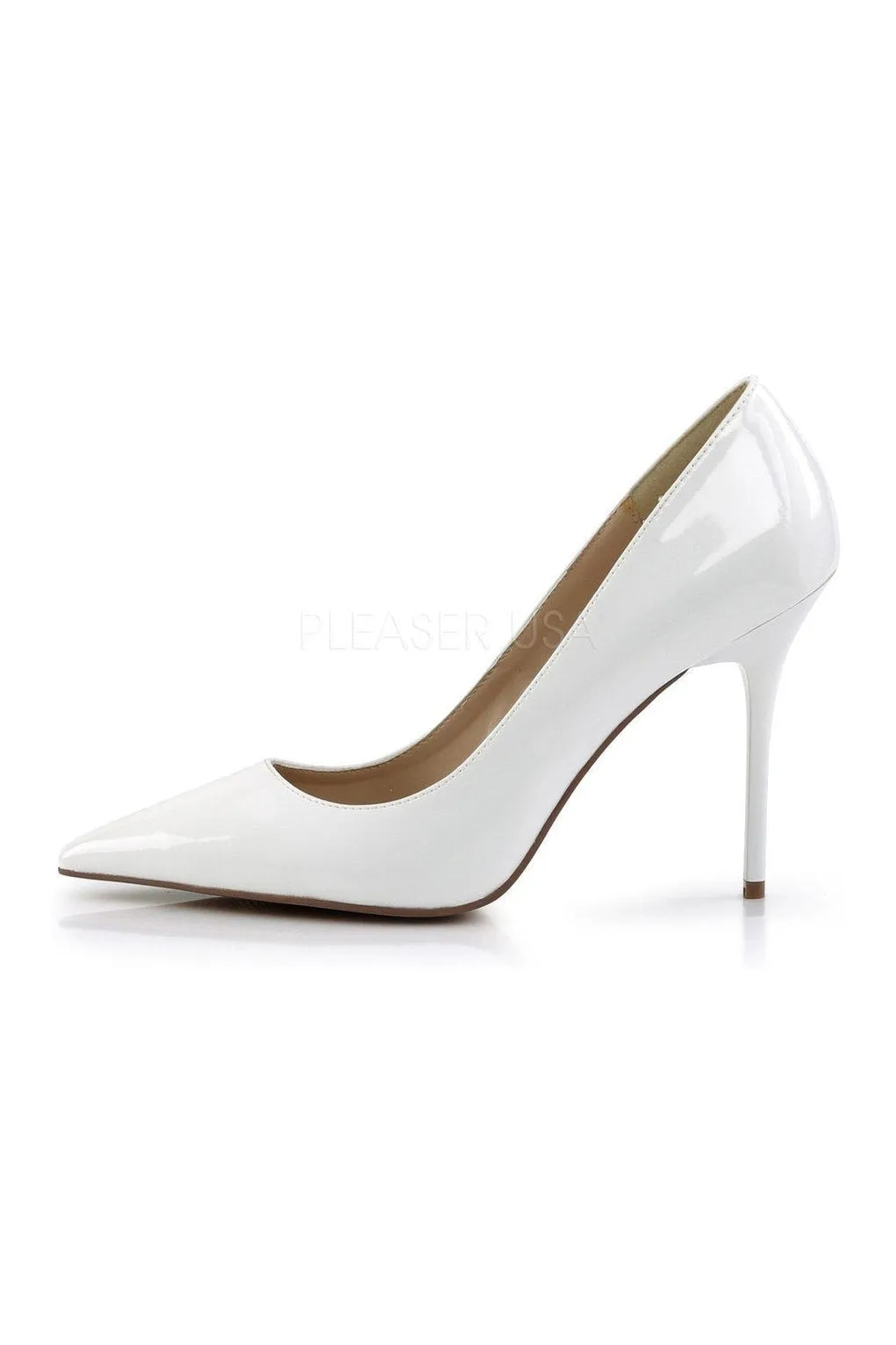 CLASSIQUE-20 Pump  | White Patent