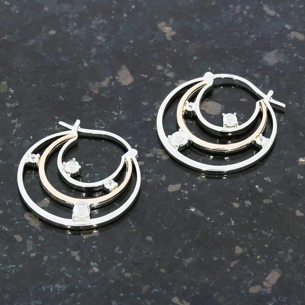 Clogau Awyr Y Nos Hoop Earrings 3SAYNO189