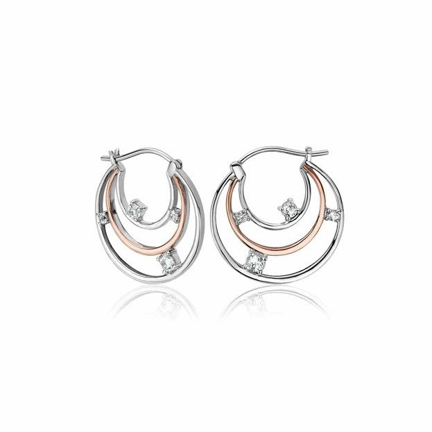 Clogau Awyr Y Nos Hoop Earrings 3SAYNO189
