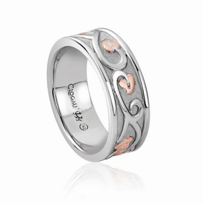 Clogau Silver and Rose Tree of Life Band Ring 3STOL0624