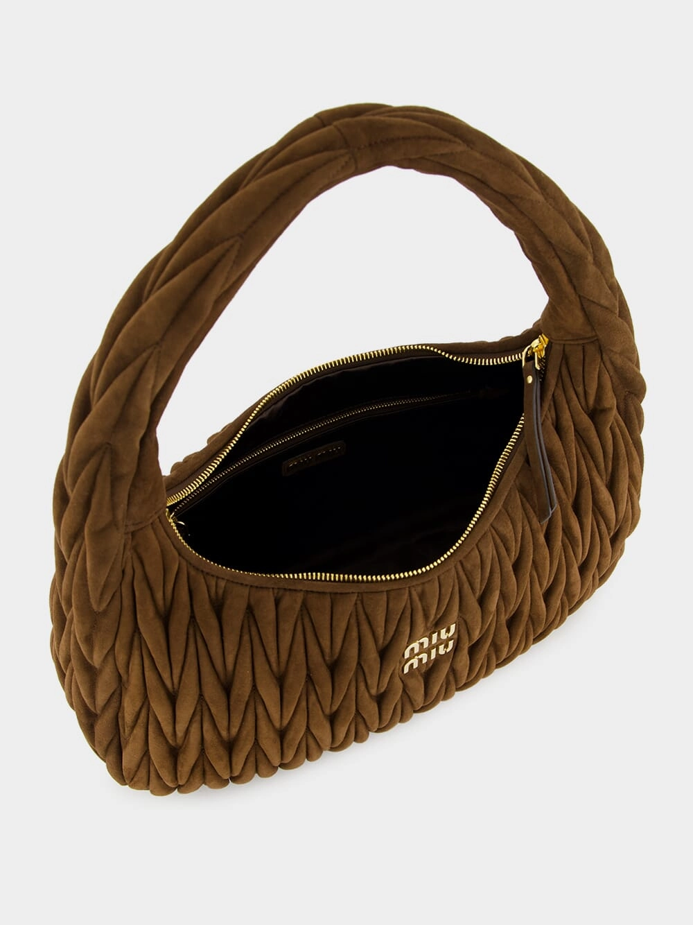 Cocoa Brown Wander Matelass?? Suede Bag